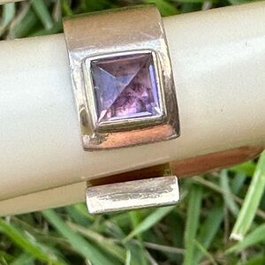 Natura amethyst 925 Sterling Silver Band Ring For Women